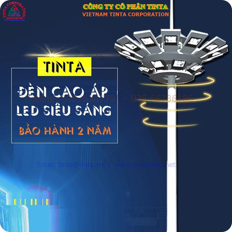 Cột đèn chiếu sáng sân golf. Những mau cot den chieu sang san golf cao cap tai tphcm, Dong Nai, Nha Trang.