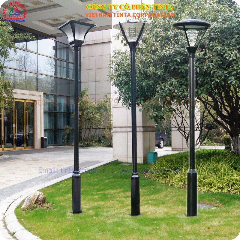 Cột đèn sân vườn Inox TinTa sản xuất cung cấp lắp đặt.