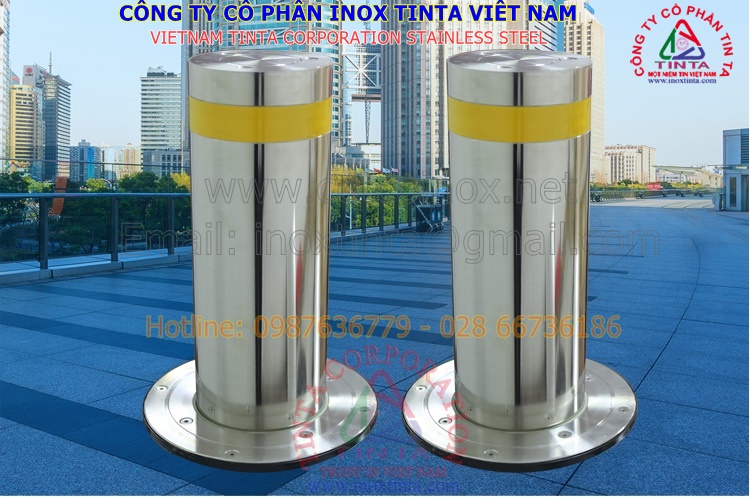 Trụ chắn lối đi làm bằng thép không gỉ được làm bằng inox sus 304 hoặc titan vàng inox chất lượng cao tại Thành phố Hồ Chí Minh Việt Nam