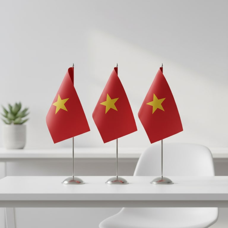 Cột Cờ Inox 316 Cao Cấp Để Bàn