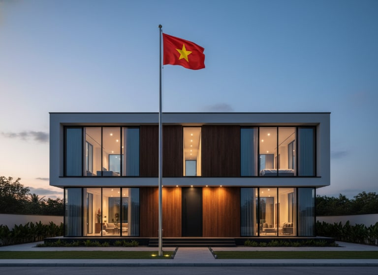 Chọn Kích Thước Cột Cờ Phù Hợp Với Biệt Thự