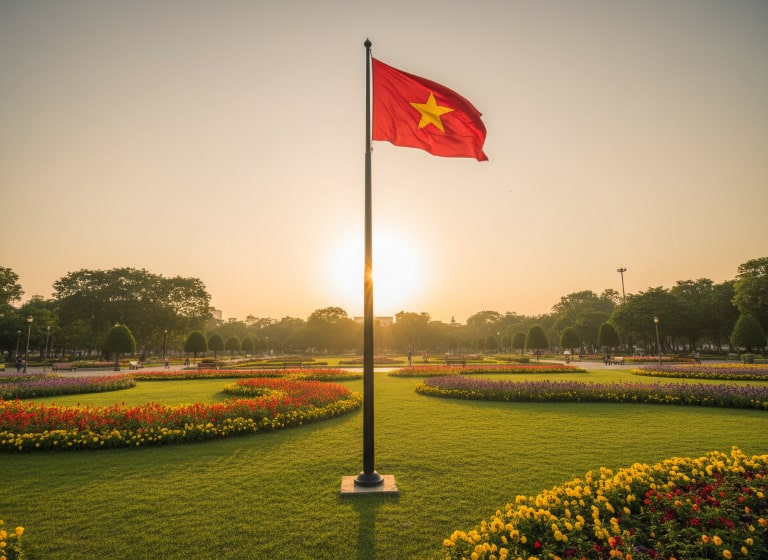 Cột cờ inox sơn tĩnh điện