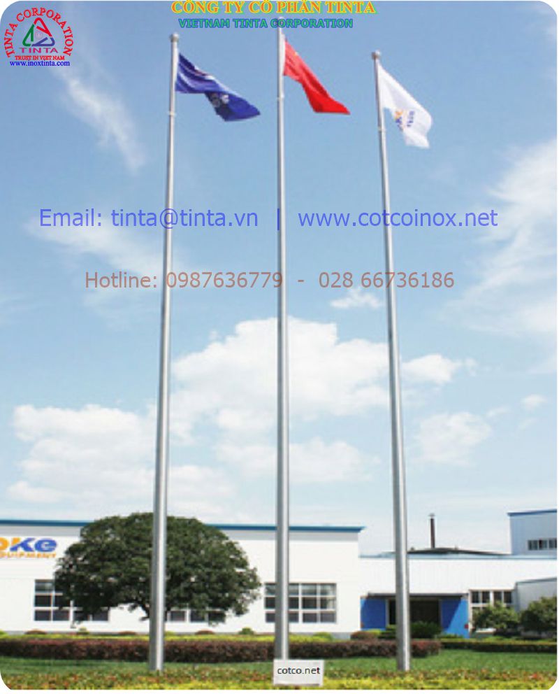 Công ty TinTa thiết kế thi công cột cờ inox tại TPHCM Long An Bình Dương Đồng Nai Tiền Giang - toàn quốc