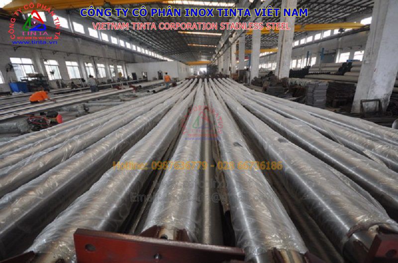 Xưởng sản xuất gia công dập cột cờ inox tinta. Gia công dập cột cờ inox tinta