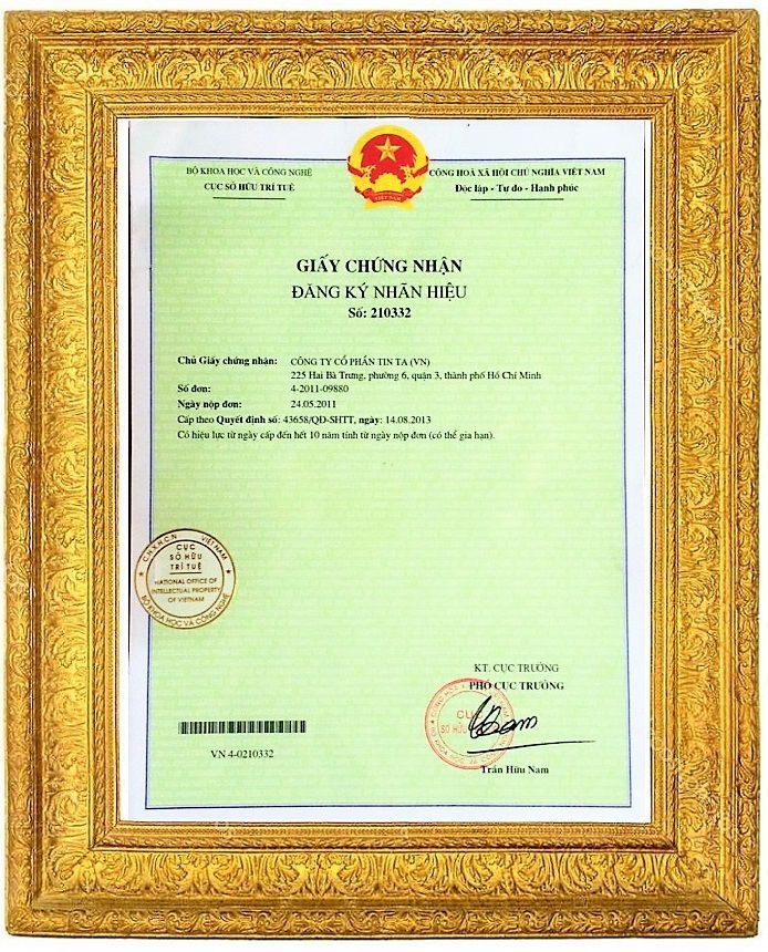 Thành tích đạt được của Công ty Cổ Phần Inox TINTA Việt Nam
