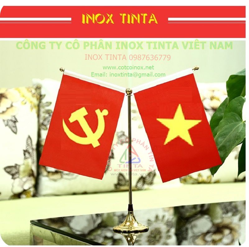 Cờ để bàn các nước theo mẫu của Công ty TinTa lá cờ và cột cờ văn phòng