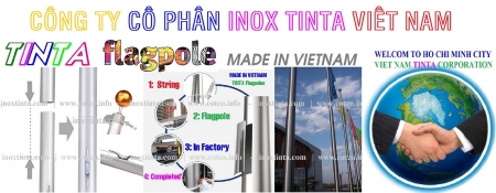 Hướng dẫn sử dụng phụ kiện cột cờ inox tinta thanh treo và dây cáp inox 304.