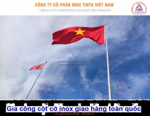 CỘT CỜ INOX ĐIỀU KHIỂN TỪ XA MẪU CÔN NÓN HIỆN ĐẠI CAO CẤP TINTA